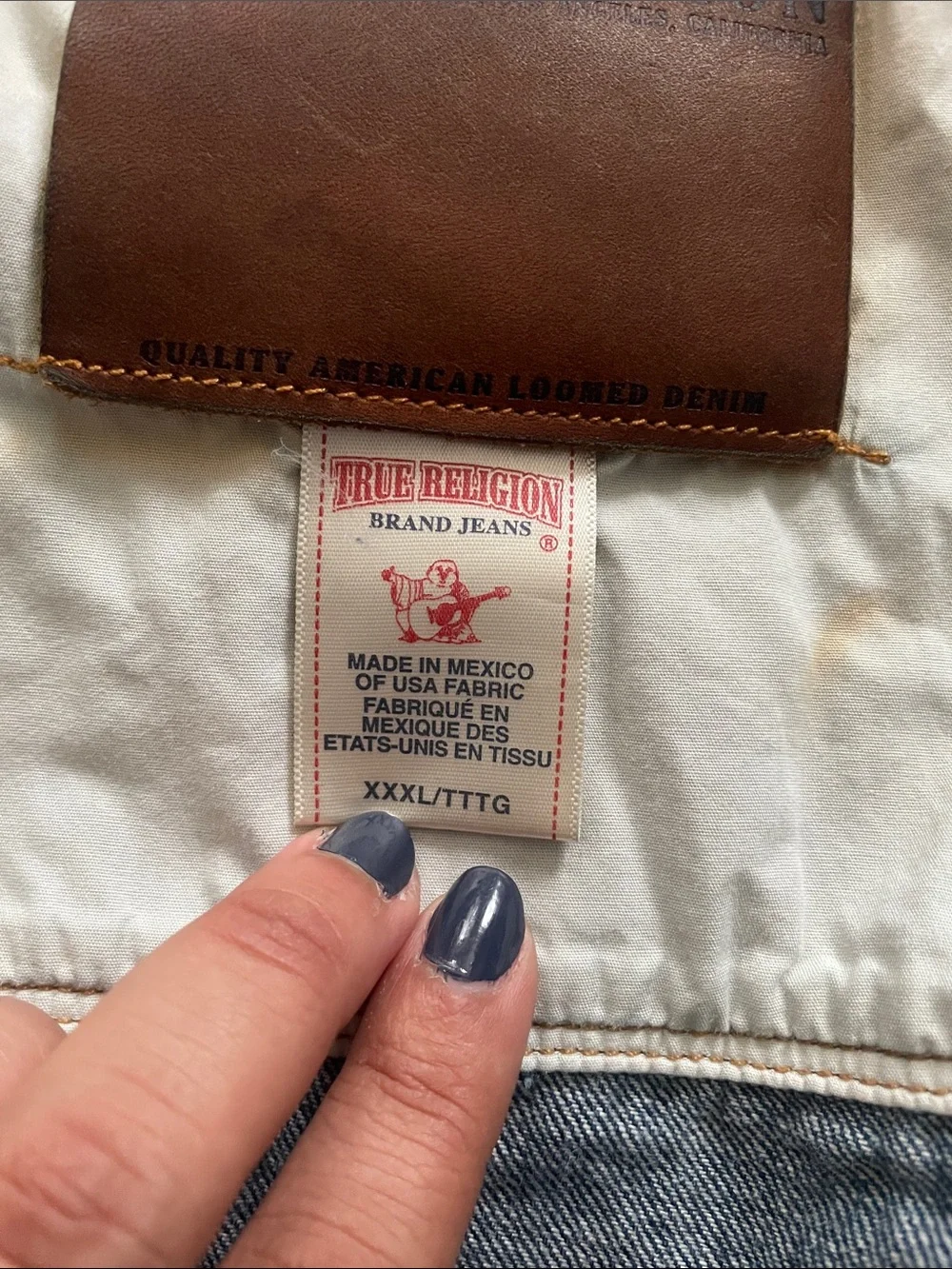 True Religion Medium Wash Denim Trucker Jacket Men’s Sz XXXL